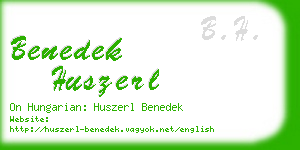 benedek huszerl business card